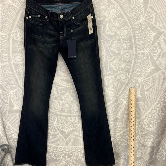 Rock & Republic Black Flare Wide Leg Jeans - Picture 1 of 12